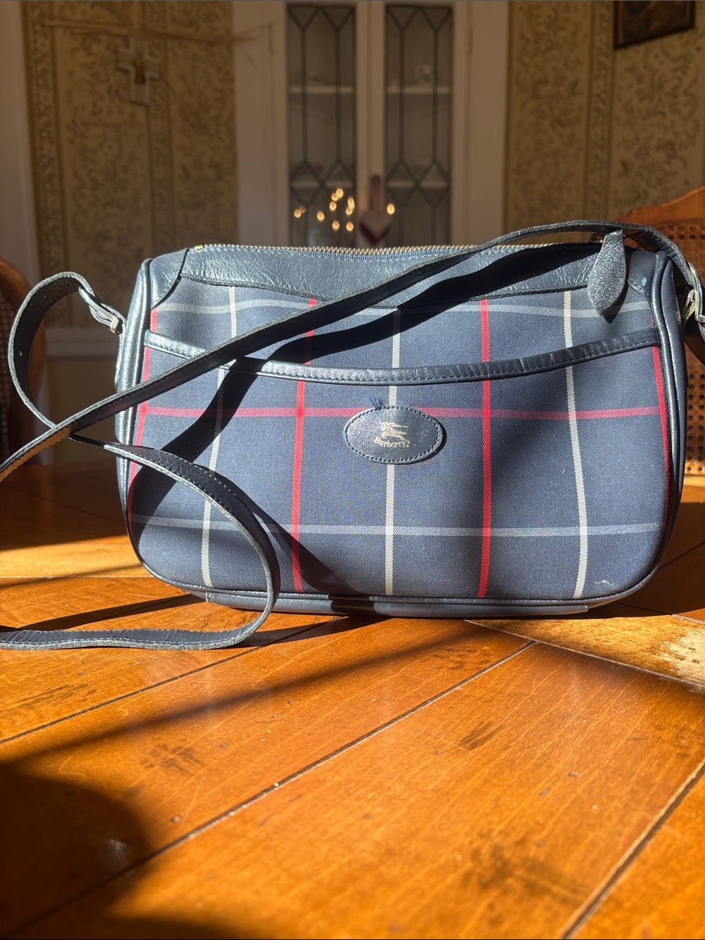 Vintage Burberry Navy Nova Check Bag